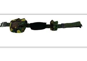 US Army Utility Belt With Pouches Canteen Glasses Camo Adjustable Preloved